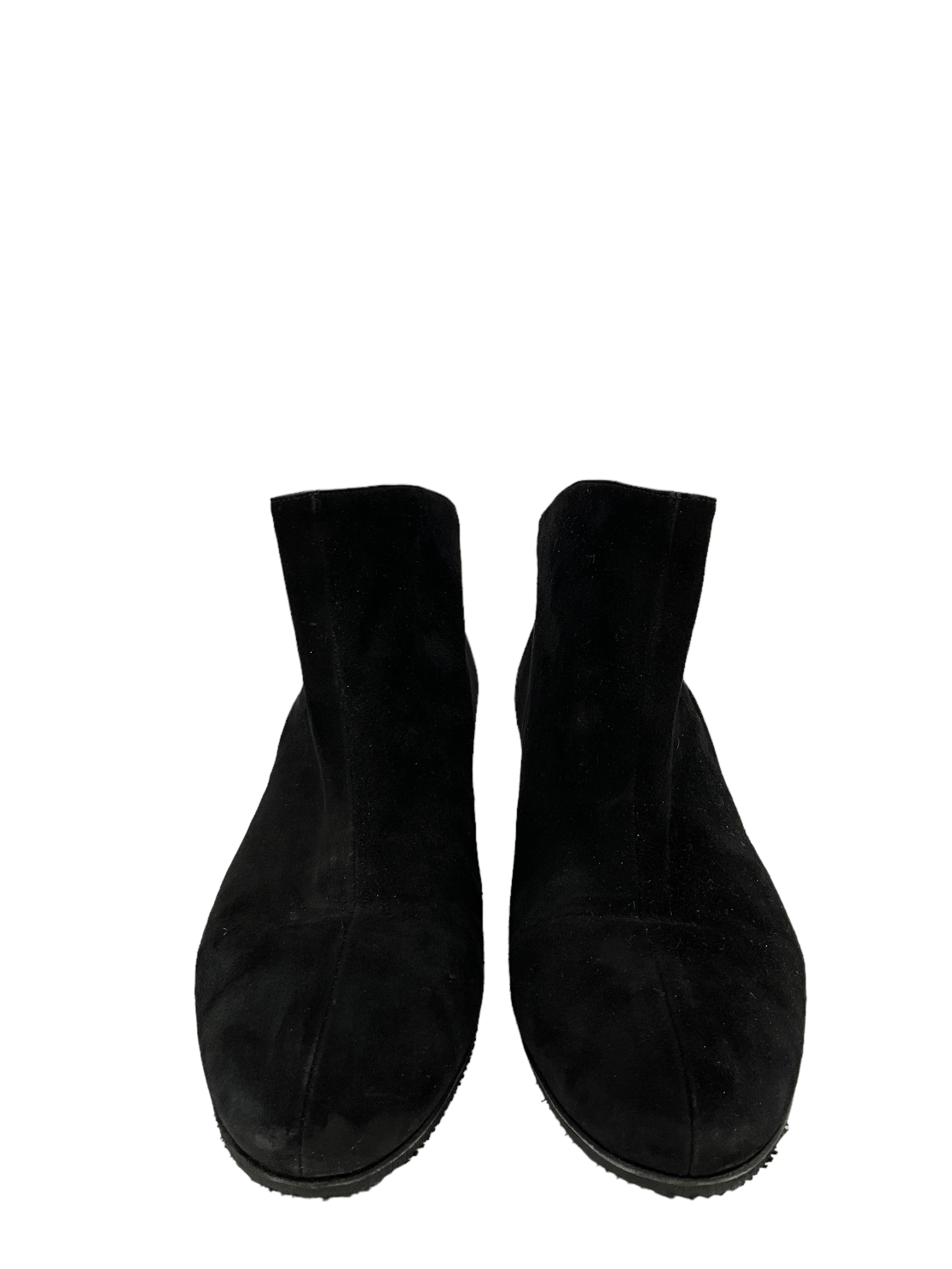 Alaia Black Suede Wedge Bootie Size 7.5