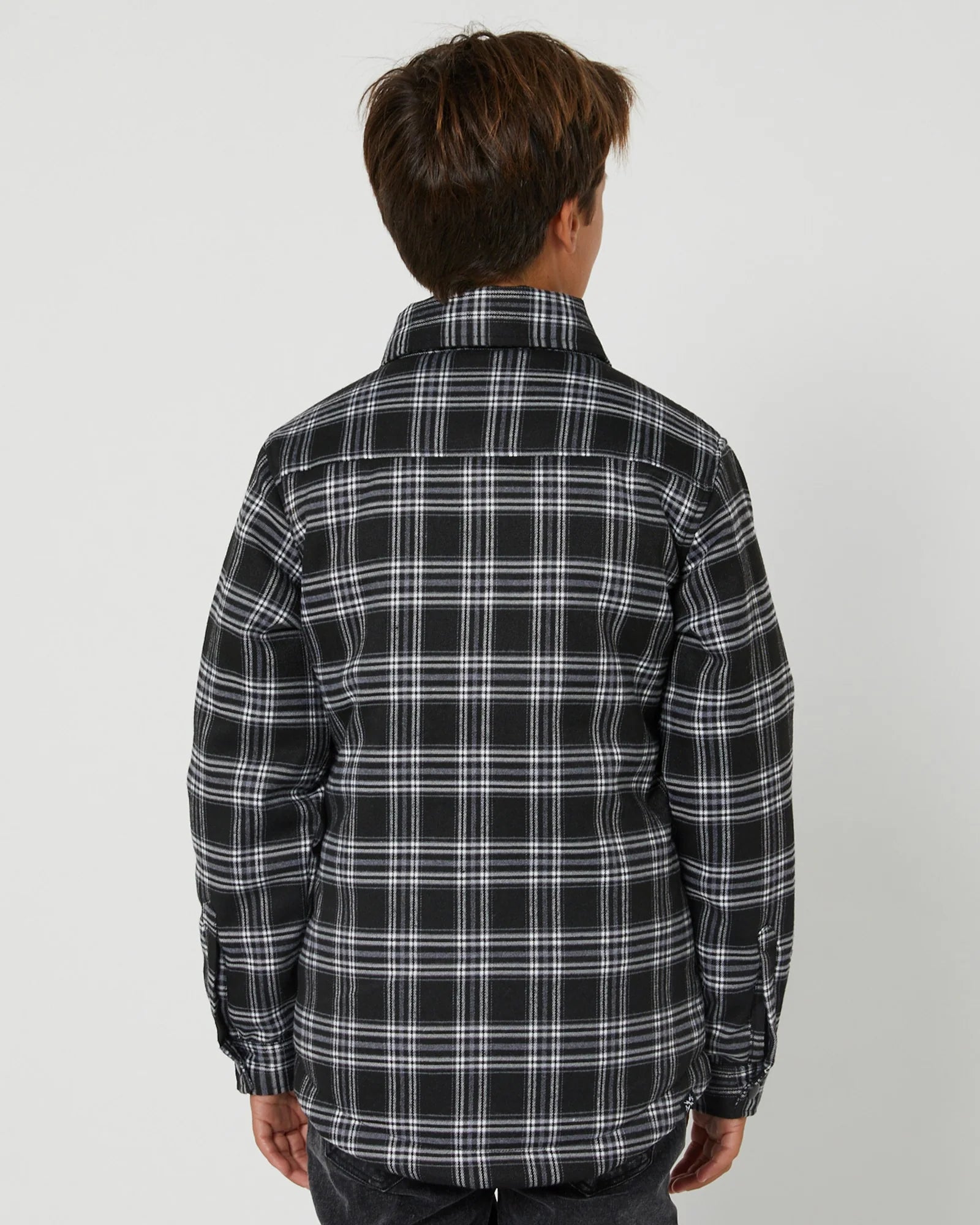 Alphabet Soup Teen Outback Shacket Black Check