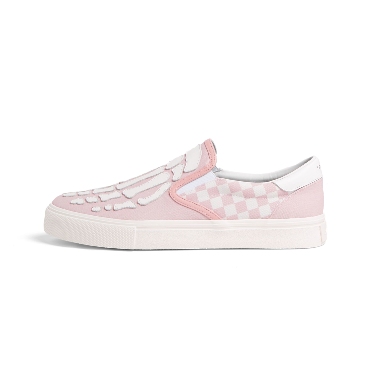 AMIRI CHECKERED SKEL TOE SLIP ON - PINK/ WHITE