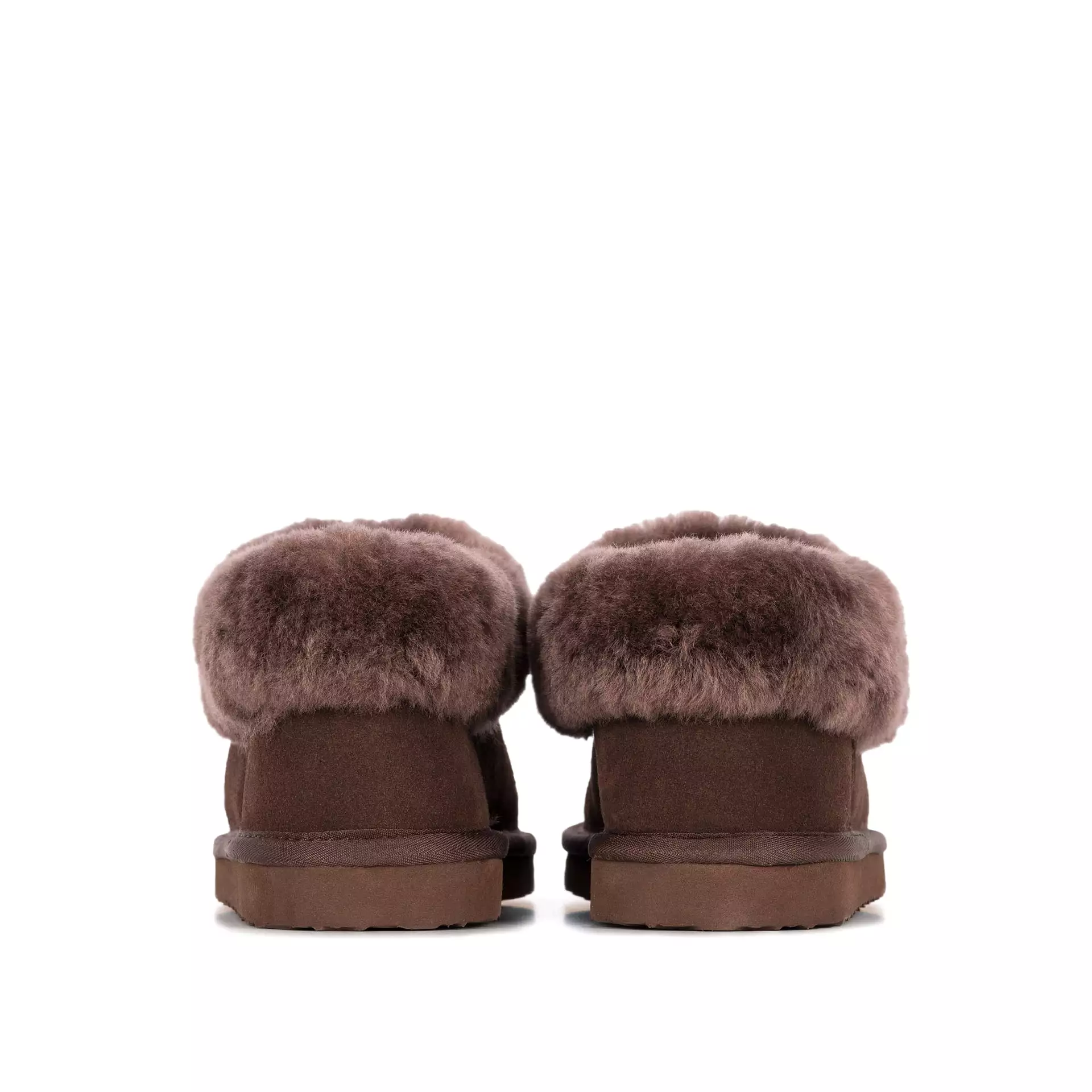 ANN CHOCOLATE SHEEPSKIN SLIPPER BOOTIE