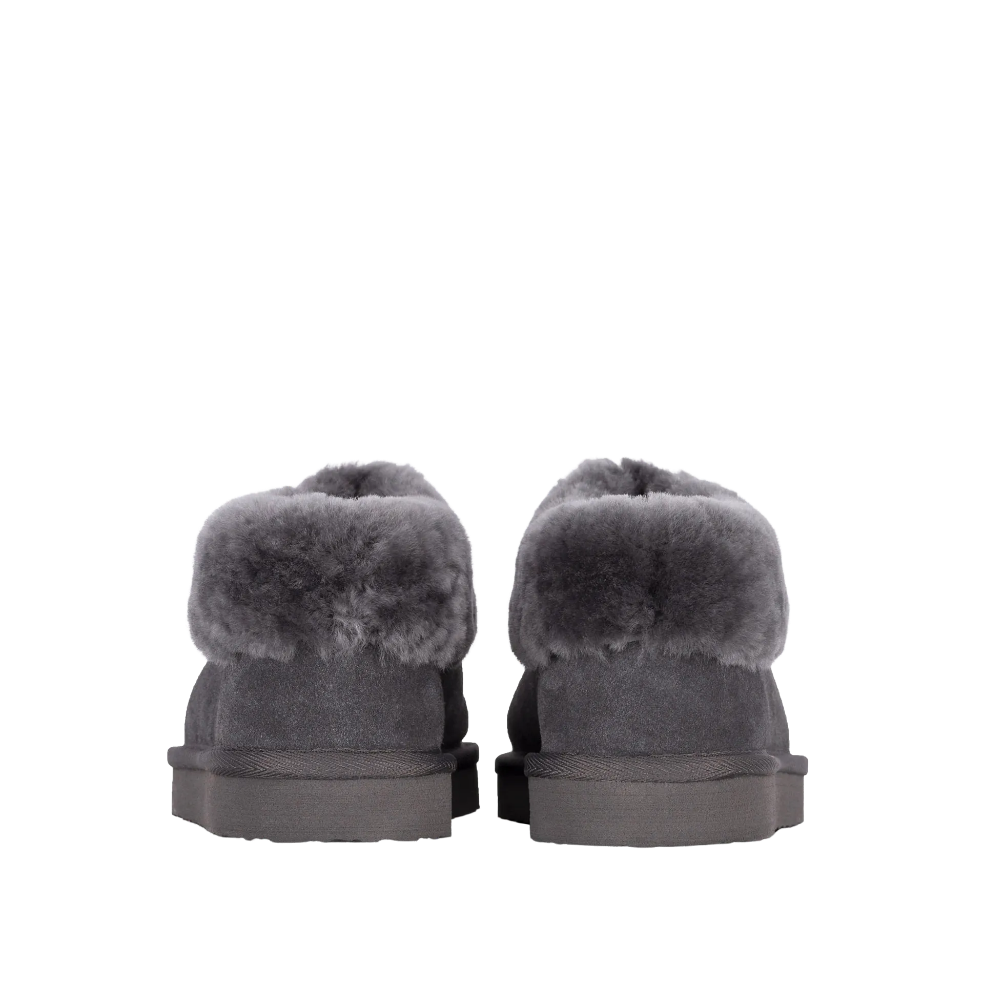 ANN GREY SHEEPSKIN SLIPPER BOOTIE