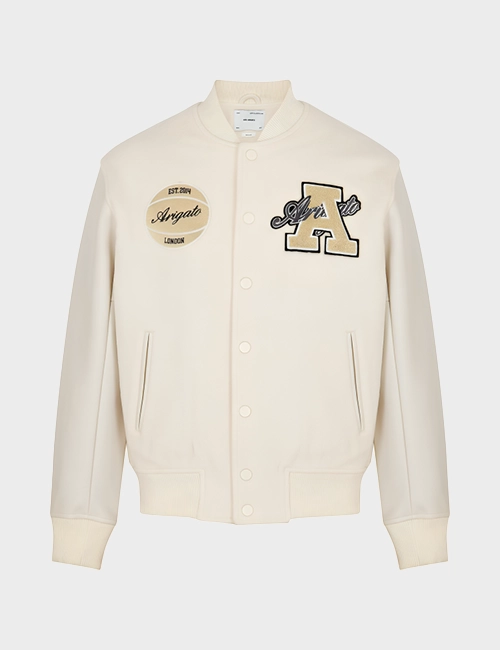 Axel Arigato Ecru White Varsity Jacket - William Jacket