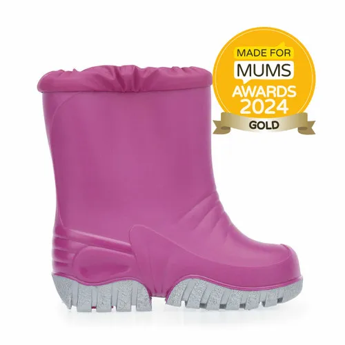 Baby Mudbuster Pink girls slip-on waterproof wellies