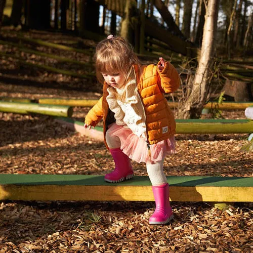 Baby Mudbuster Pink girls slip-on waterproof wellies