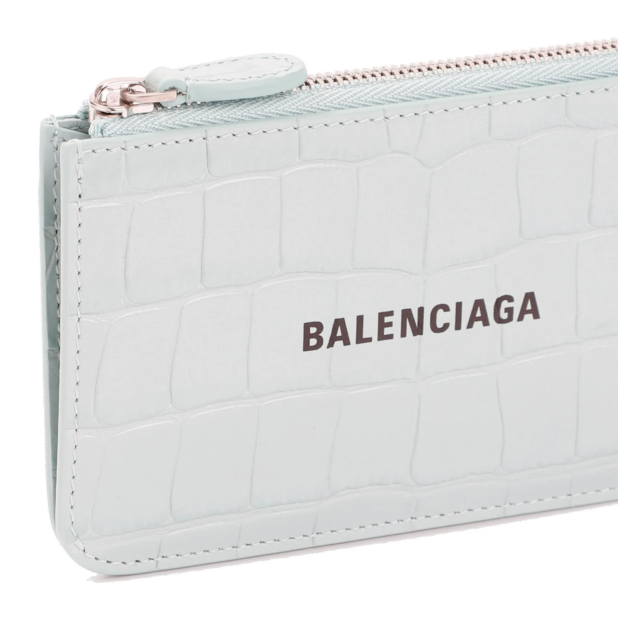 Balenciaga Logo Embossed Zipped Cardholder