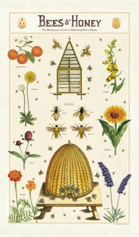 Bees & Honey Tea Towel