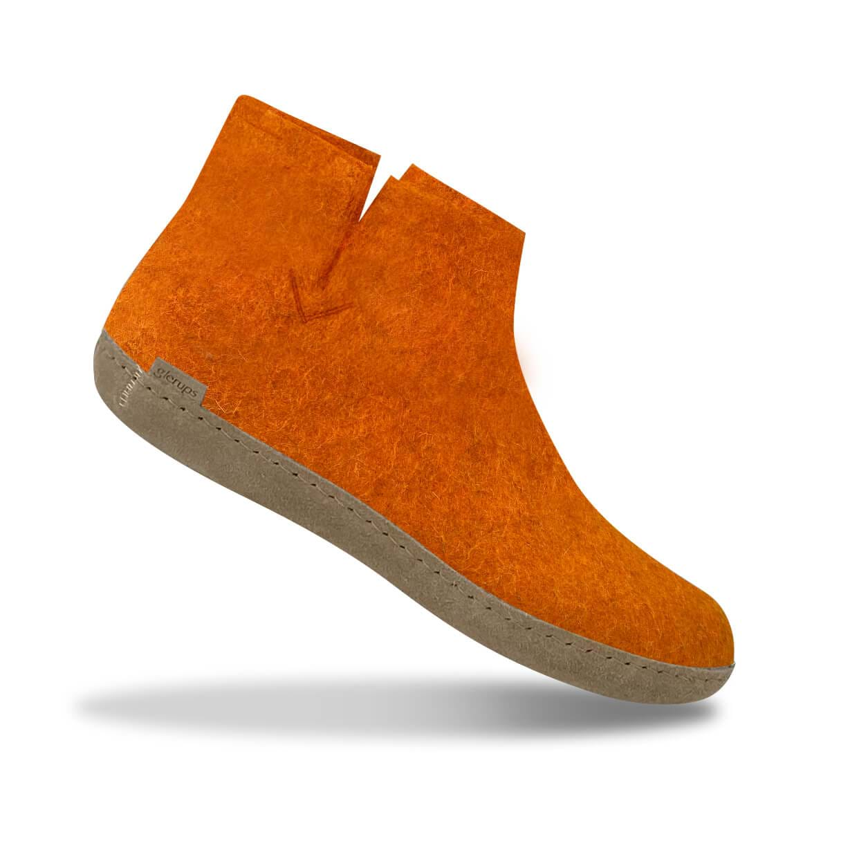 Boot with leather sole - Orange