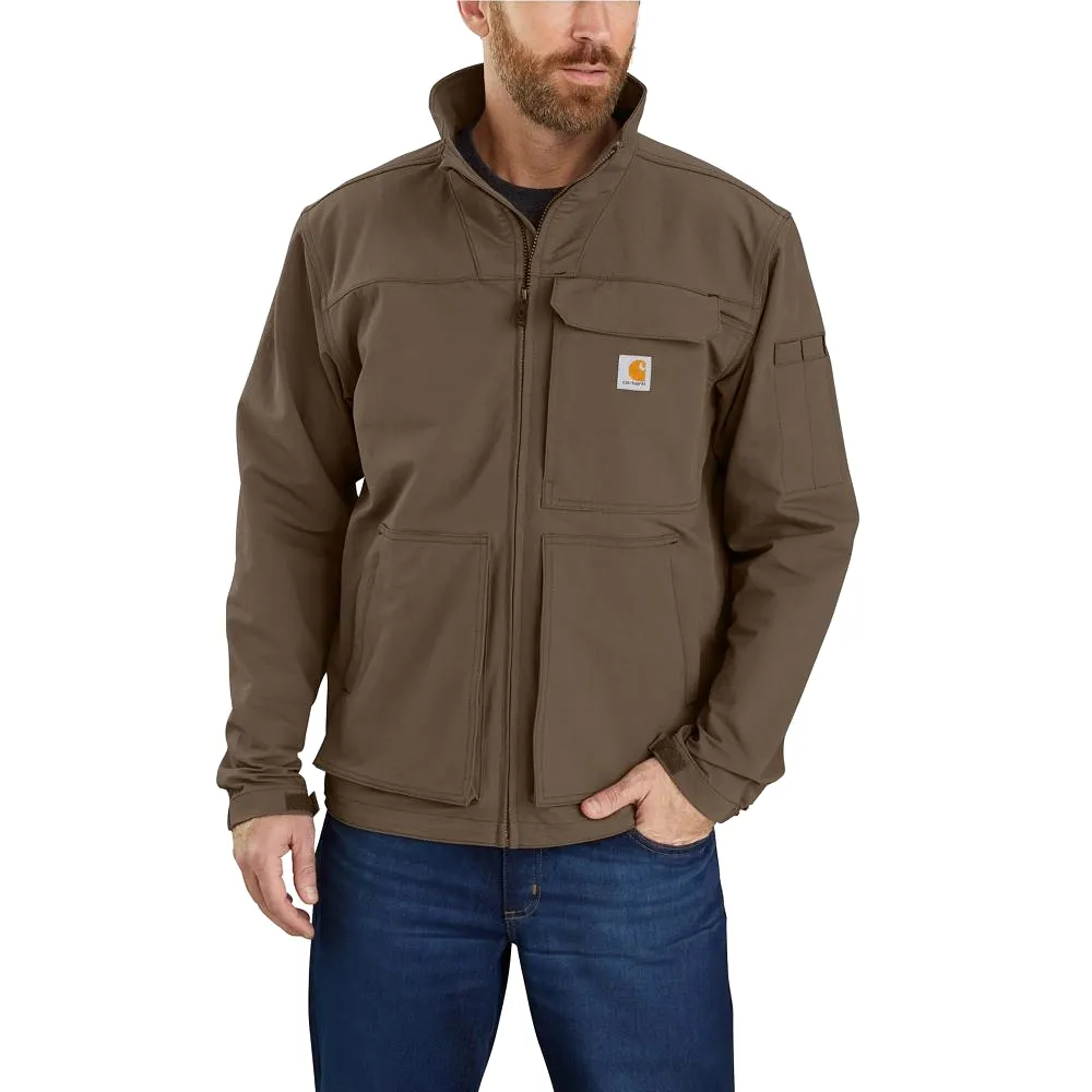 'Carhartt' Men's Super Dux Relaxed Fit Lightweight Mock Neck Jacket-Level 1 Warm Rating - Coffee