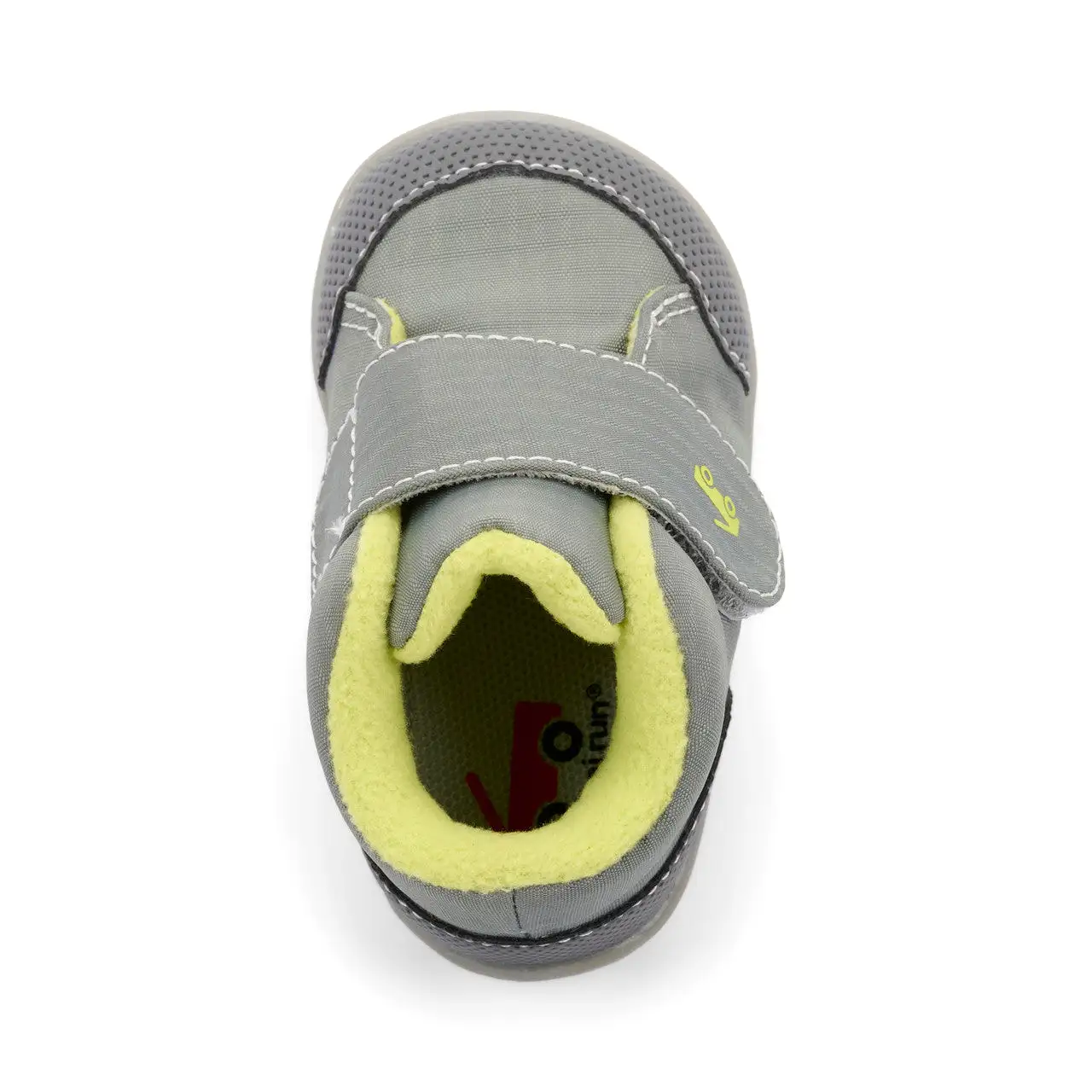 Casey (First Walker) Infant Bootie -  Gray/Lime