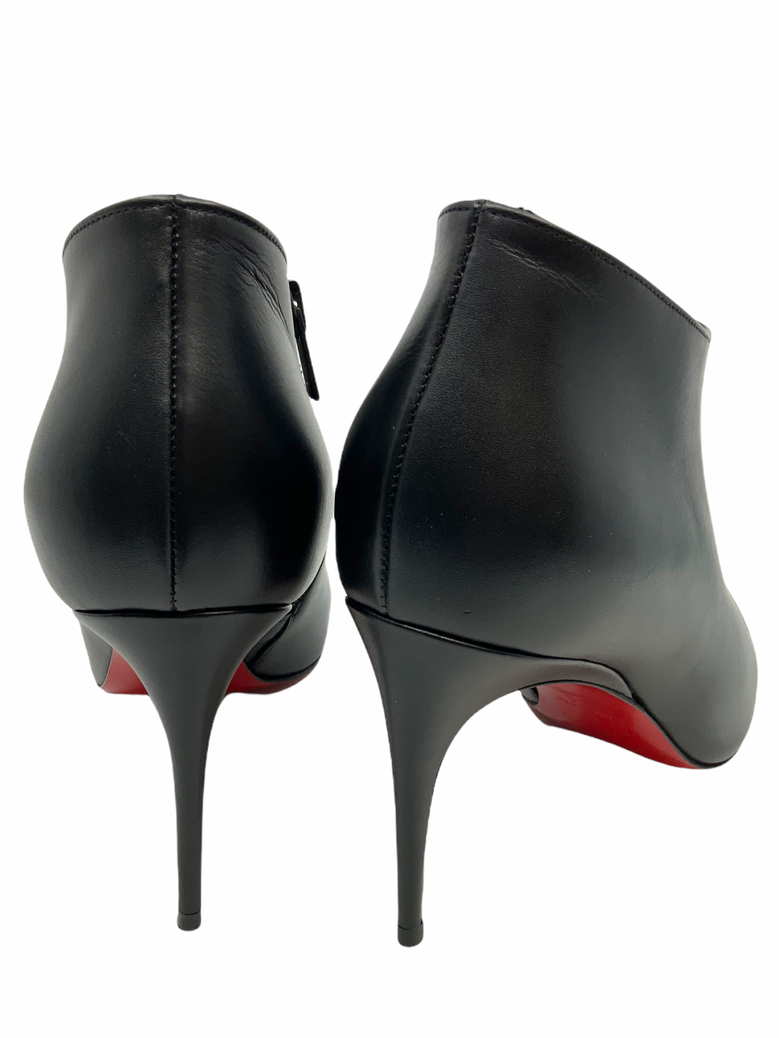 Christian Louboutin Leather Point-Toe Bootie Size 9