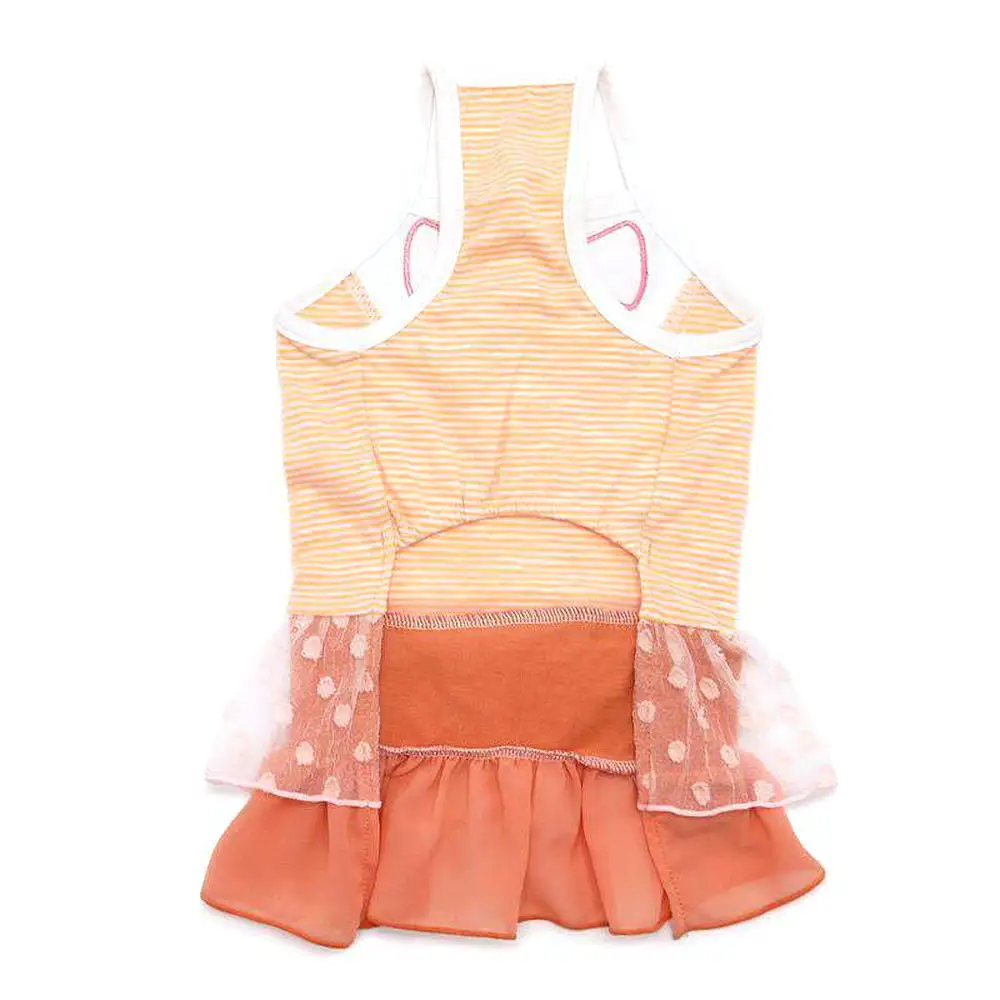 Citrus Ruffle Dog Dress