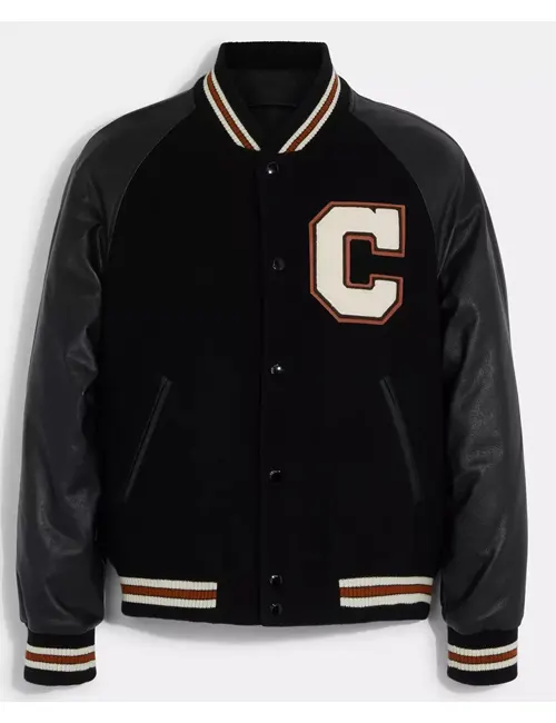 Coach Black Wool Varsity Jacket - William Jacket