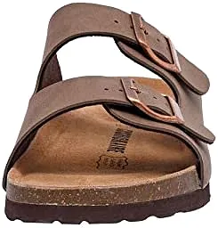 Cushionaire ladies slip on sandals adjustable buckles