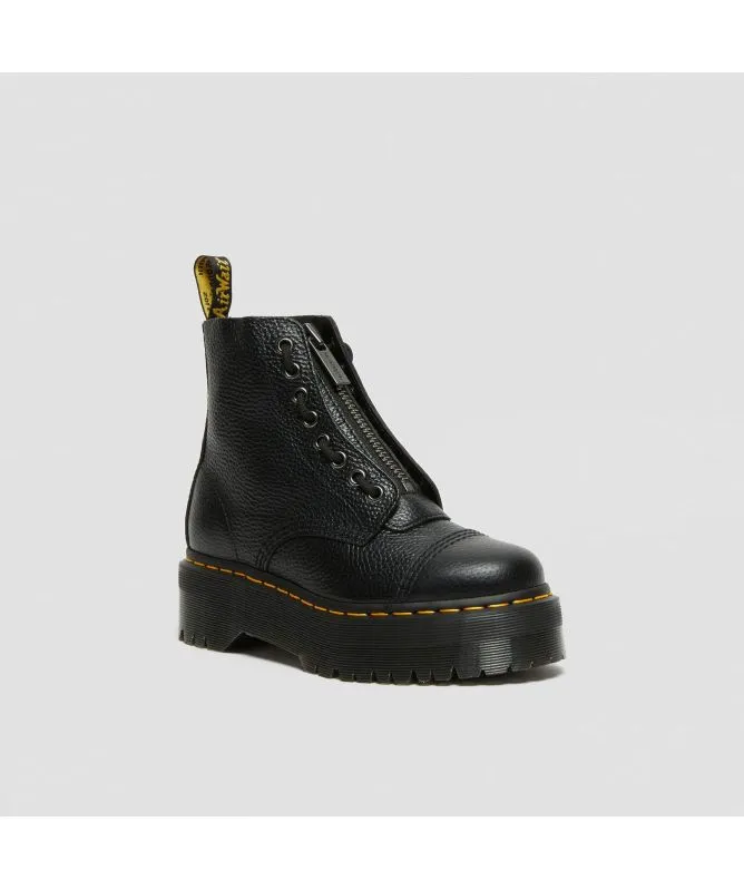 Dr. Martens Sinclair Milled Nappa Leather Platform Womens Boots | Black