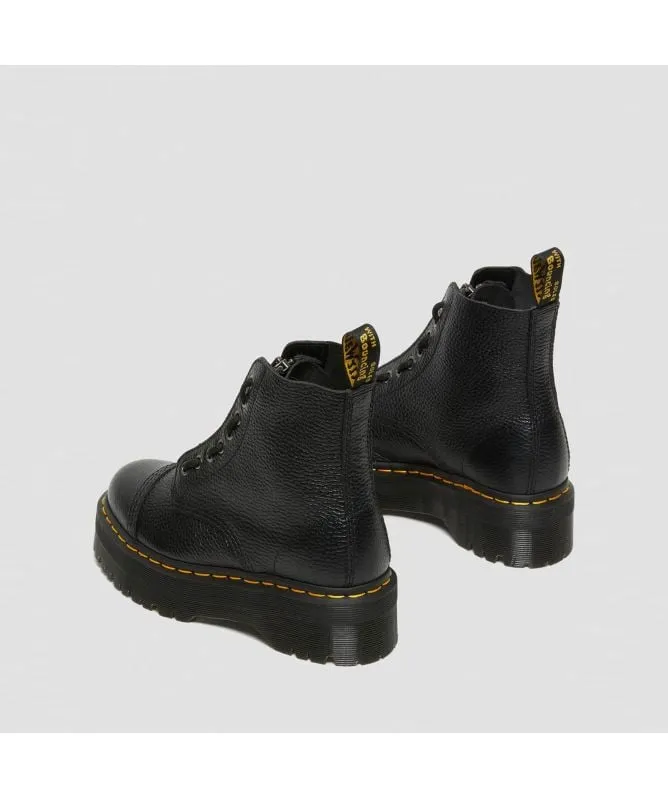 Dr. Martens Sinclair Milled Nappa Leather Platform Womens Boots | Black