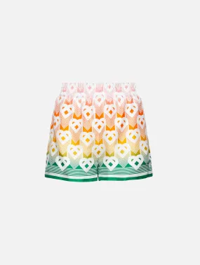 Drawstring Silk Short