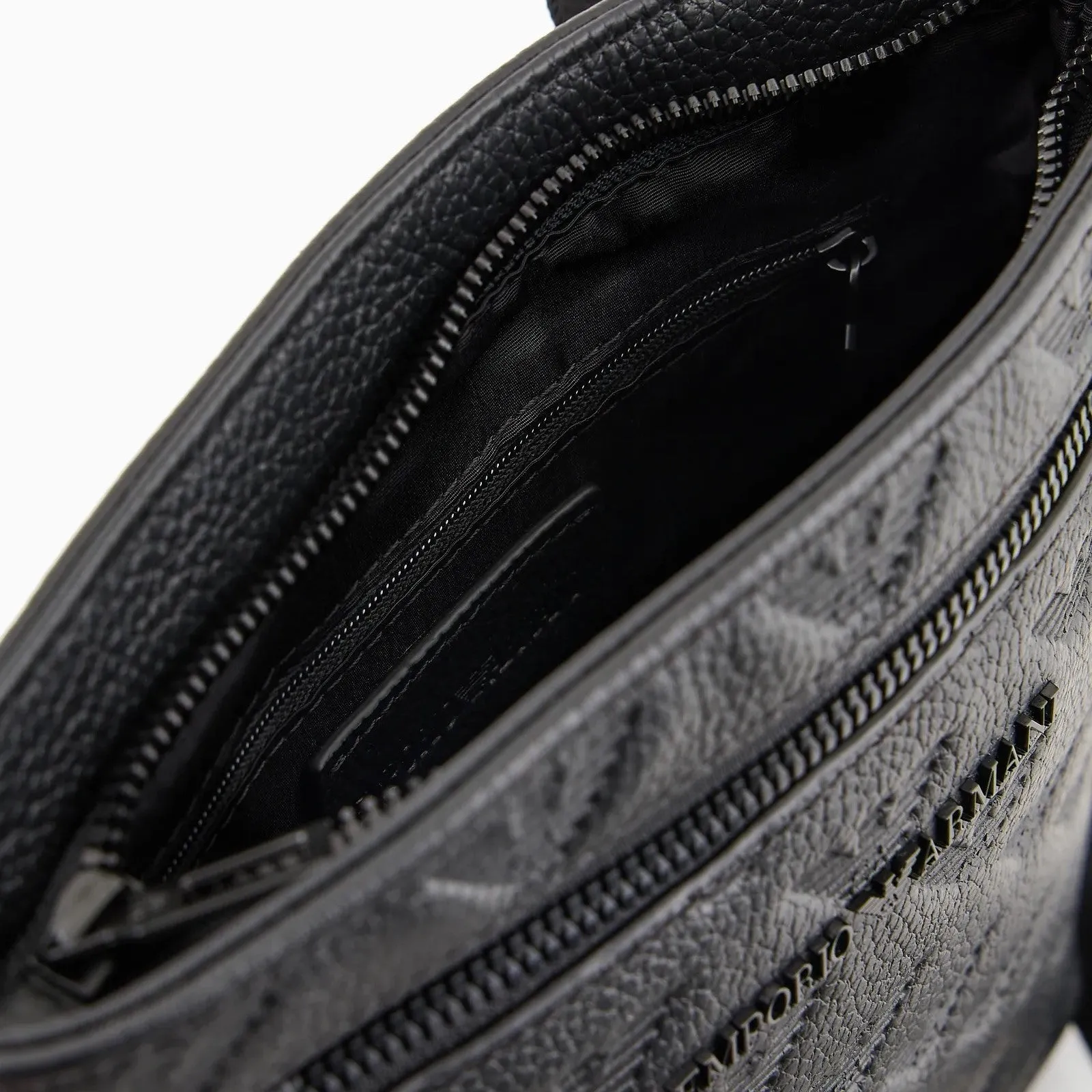 Emporio Armani Shoulder Bag With All-Over Embossed Eagle