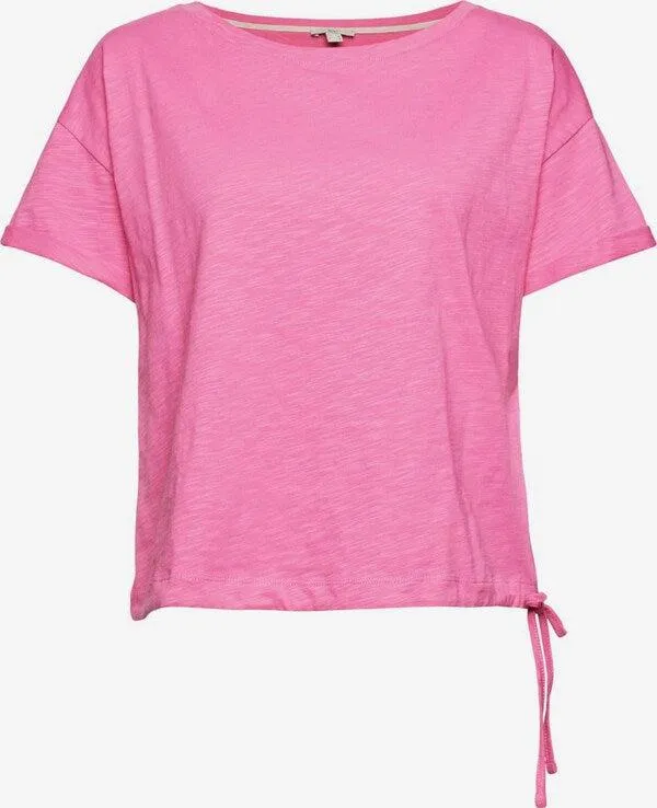 Esprit Organic Drawstring Tee in Pink