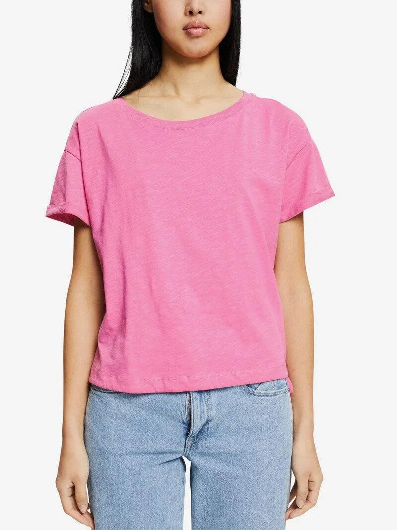 Esprit Organic Drawstring Tee in Pink