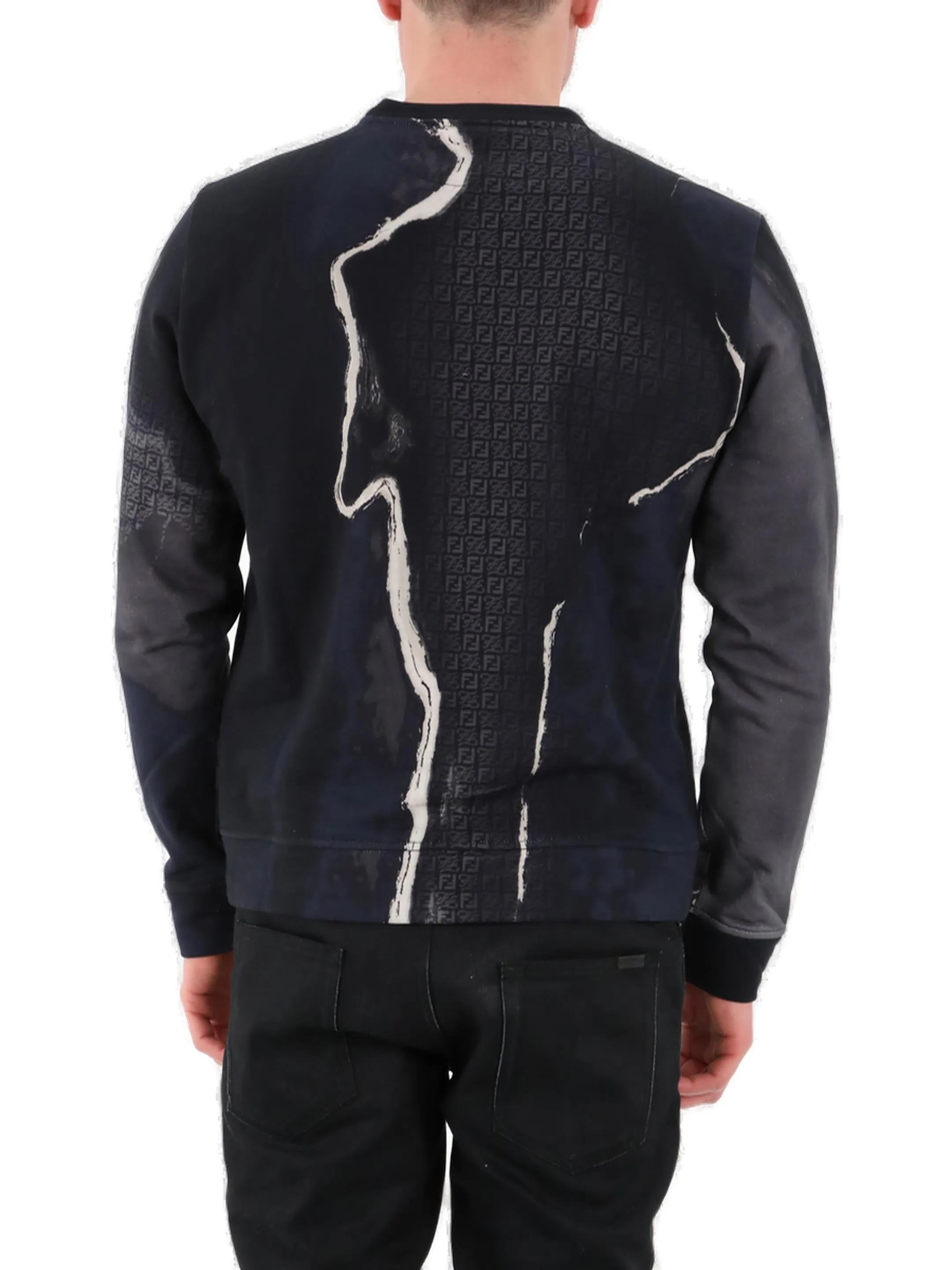 Fendi Logo Embossed Crewneck Sweatshirt