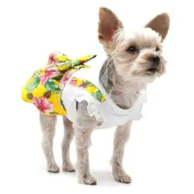 Floral Suspender Dog Dress