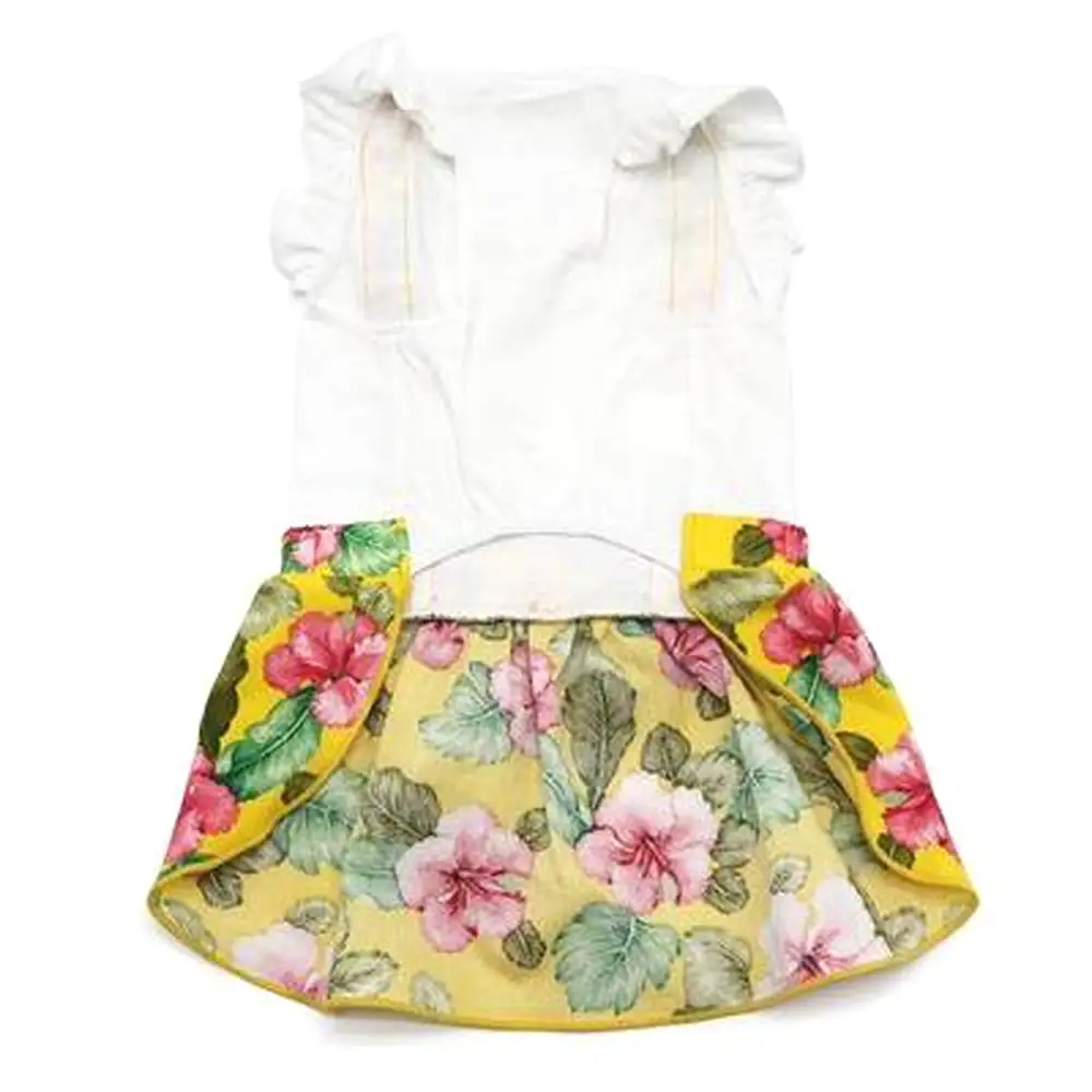 Floral Suspender Dog Dress