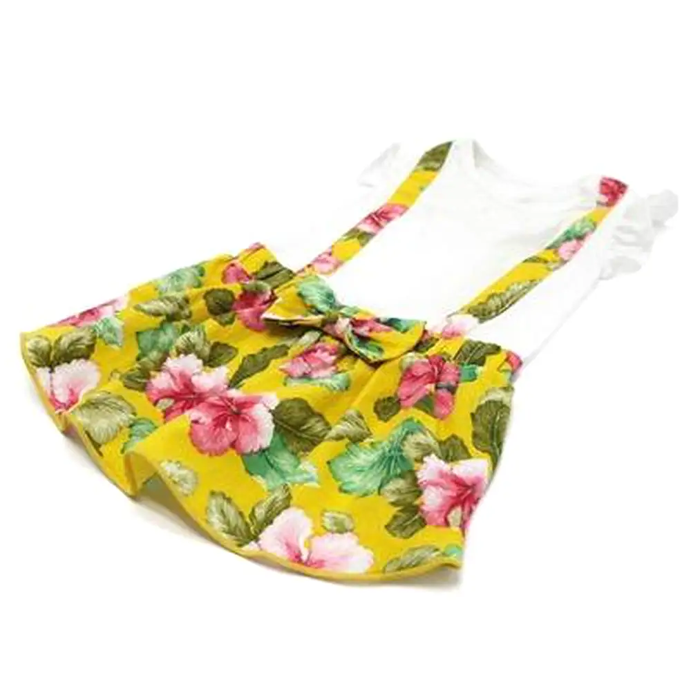 Floral Suspender Dog Dress