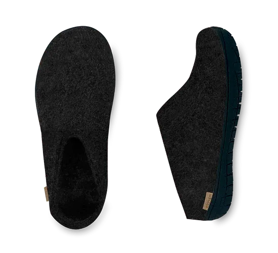 Glerups Slip on Black Rubber Sole