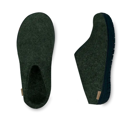 Glerups Slip on Black Rubber Sole