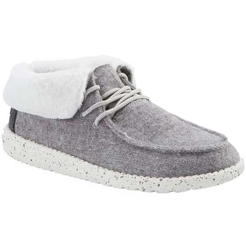 Hey Dude Womens Britt Fleece Lined Bootie- Charcoal