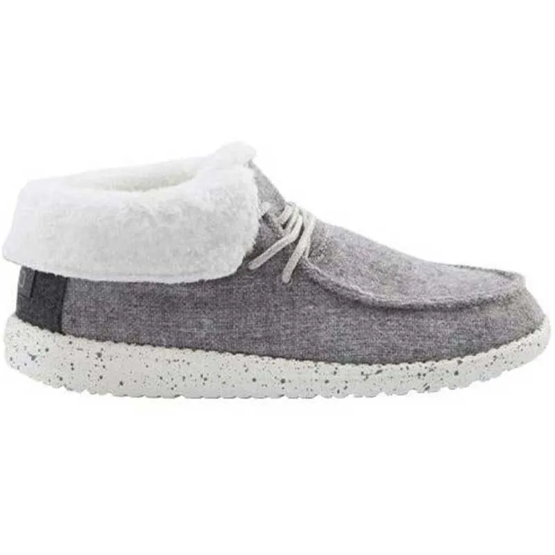 Hey Dude Womens Britt Fleece Lined Bootie- Charcoal