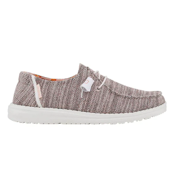 Hey Dude Womens Wendy Stretch Slip On- Peach Bud