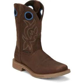 Justin Boots Men's All Around 11 Waterproof Walnut Work Boots