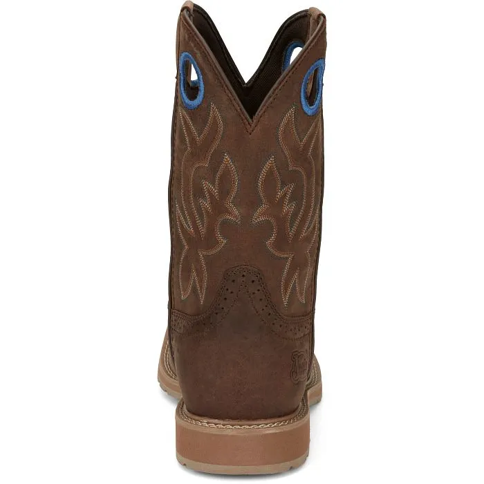 Justin Boots Men's All Around 11 Waterproof Walnut Work Boots