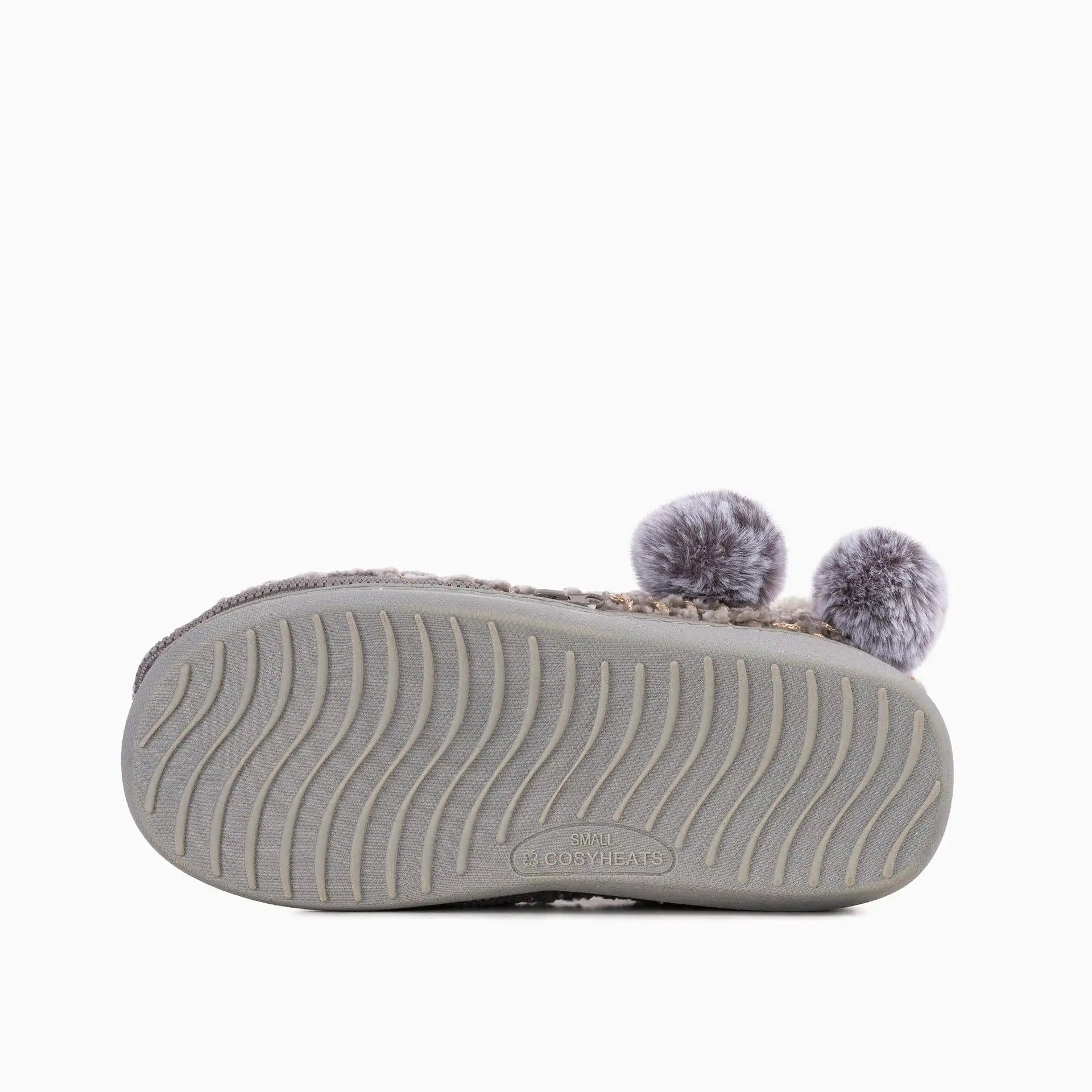 LADIES COSYHEATS GREY CHENIELLE SLIPPER BOOTIE (MICROWAVEABLE)