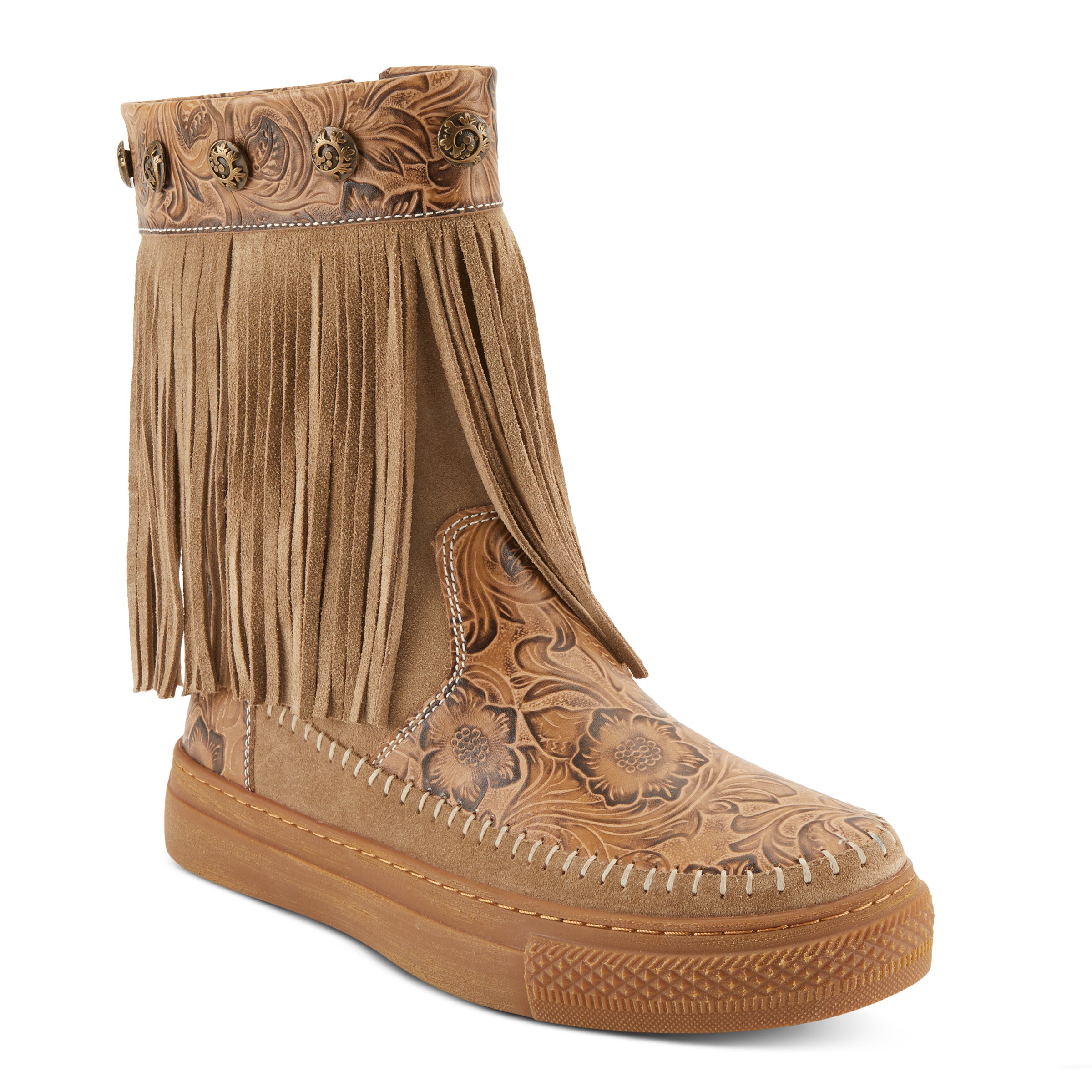 L'ARTISTE FRINGELY WESTERN MID CALF BOOTIE