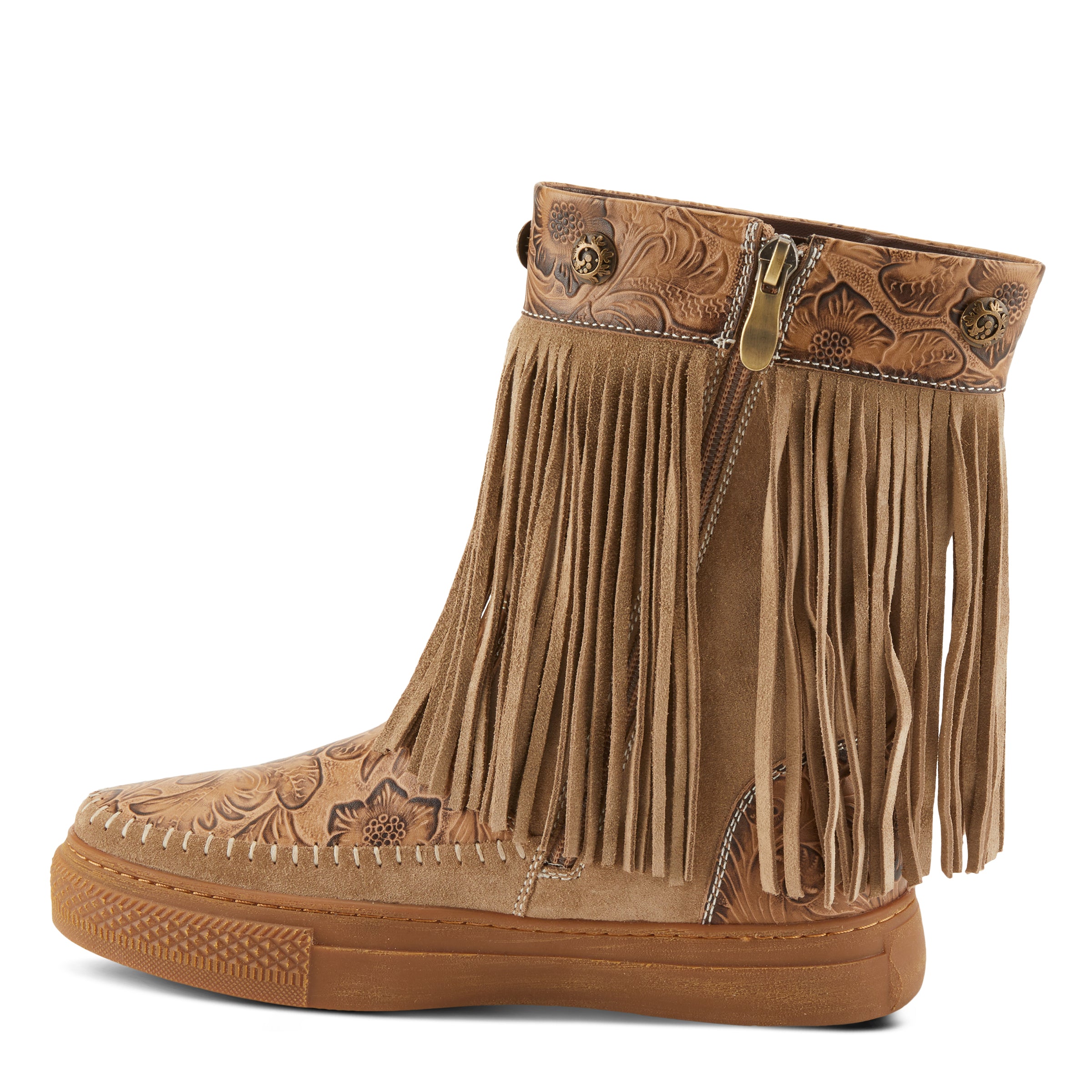 L'ARTISTE FRINGELY WESTERN MID CALF BOOTIE