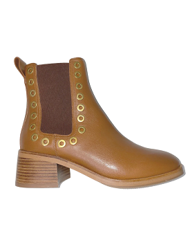 Lexy Studded Bootie (Tobacco)