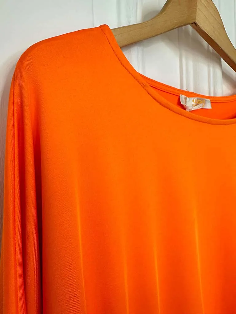 Malissa J Drawstring Tie Top - Orange