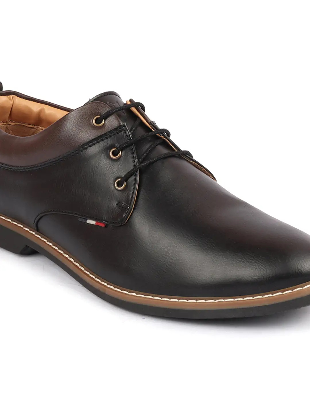 Men Black Formal Lace Up Oxford Shoes with TPR Welted Sole