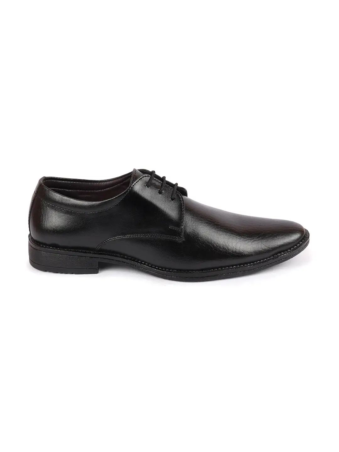 Men Black Formal Office Work Lace Up Derby Shoes