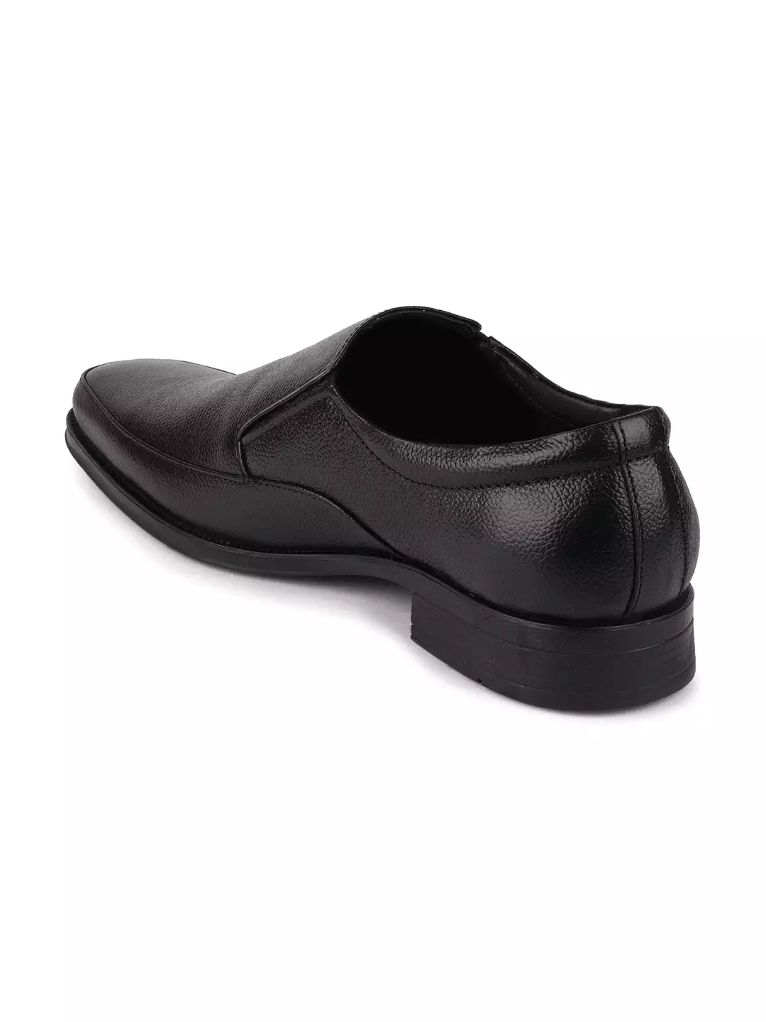 Men Black Plus Size Genuine Leather Formal Slip On Shoes