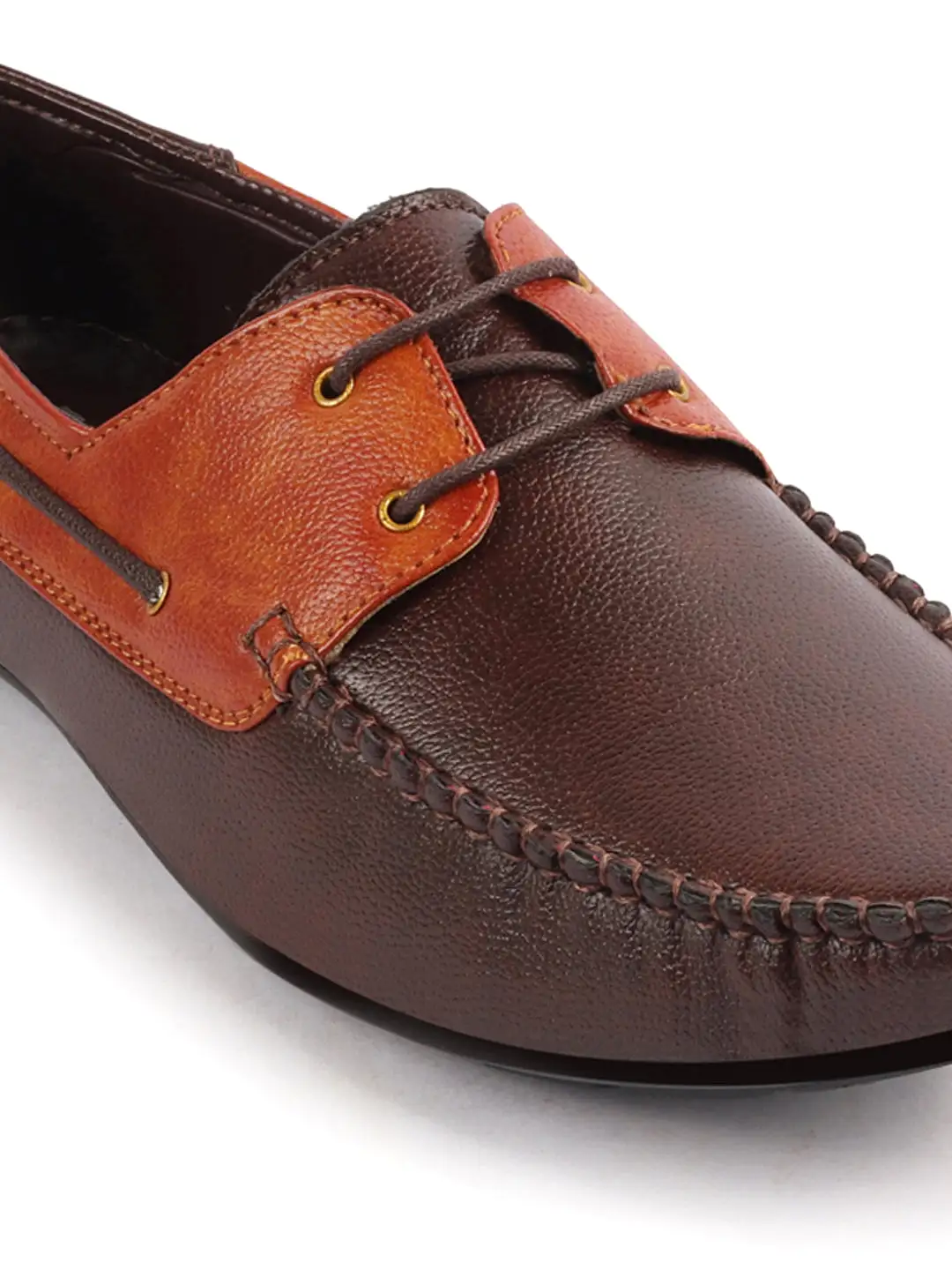 Men Brown Casual Slip-On Boat Shoes