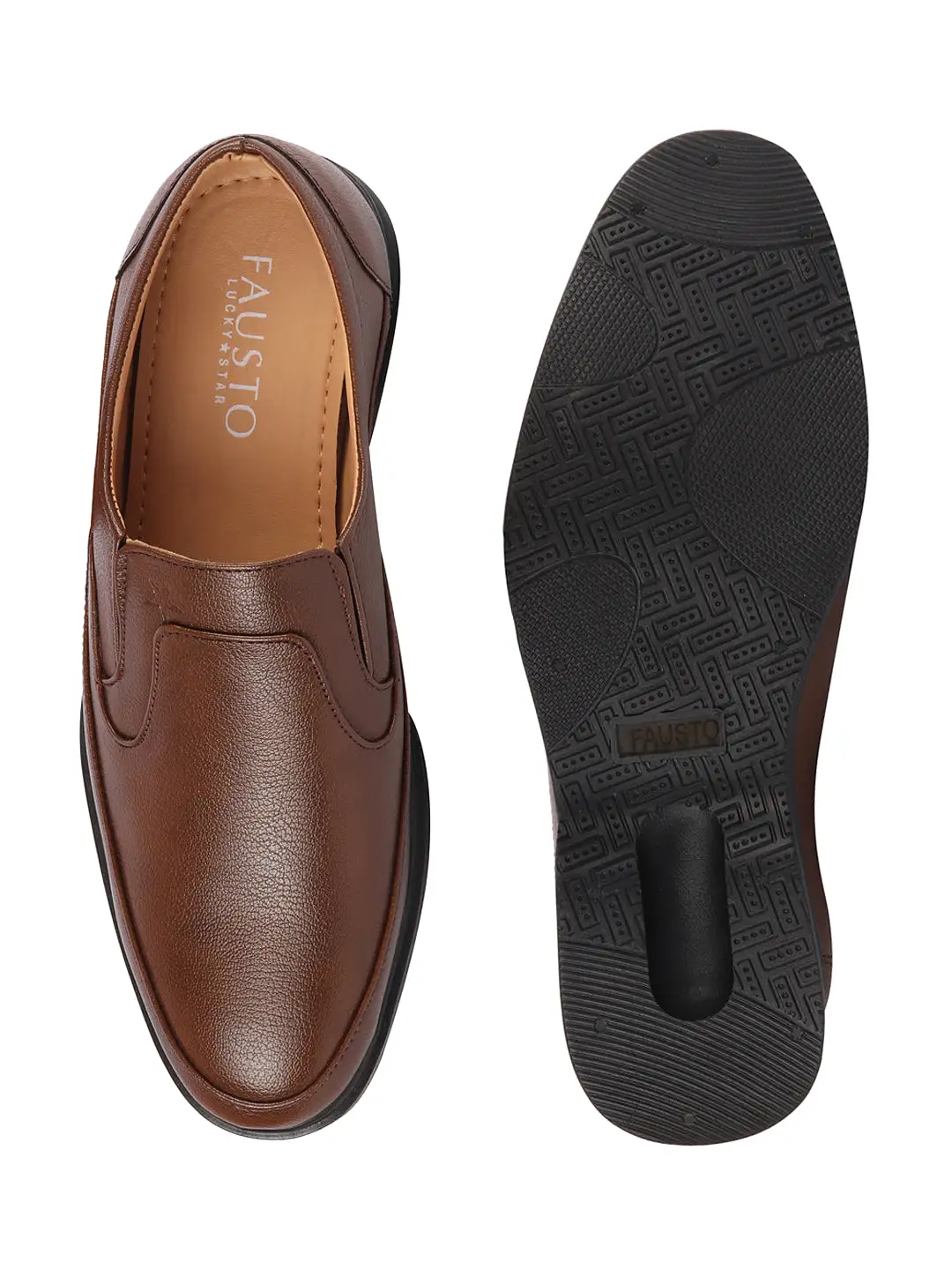 Men Brown Formal Office Meetings All Day Long Outdoor Slip On Shoes