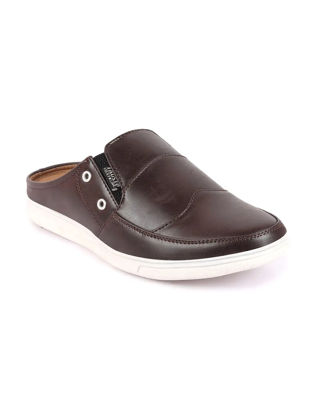 Men Coffee Casual Back Open Classic Slip On Shoes