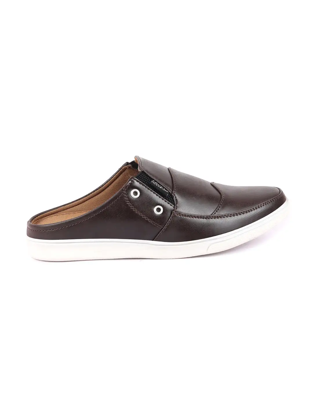 Men Coffee Casual Back Open Classic Slip On Shoes