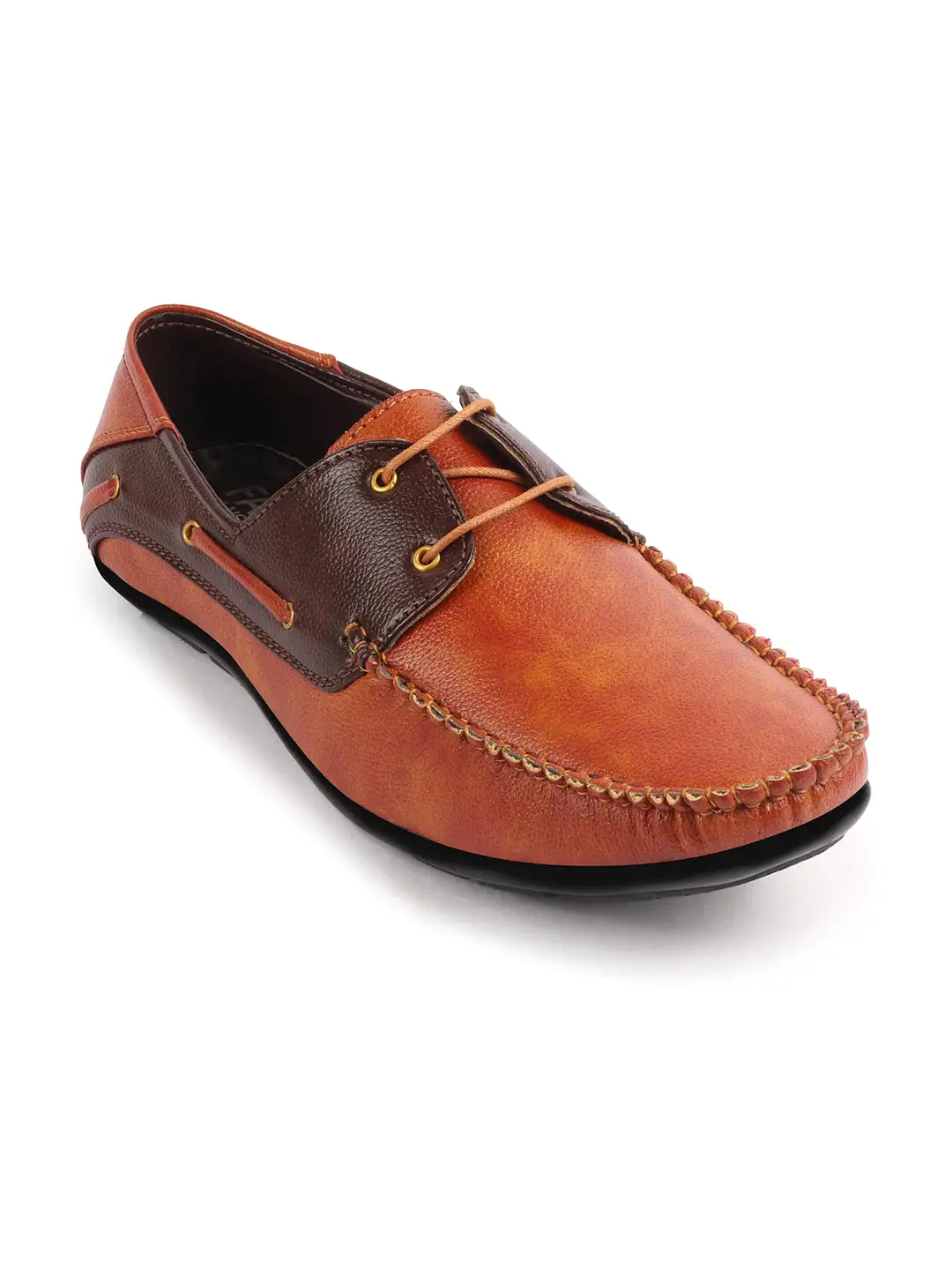 Men Tan Casual Slip-On Boat Shoes