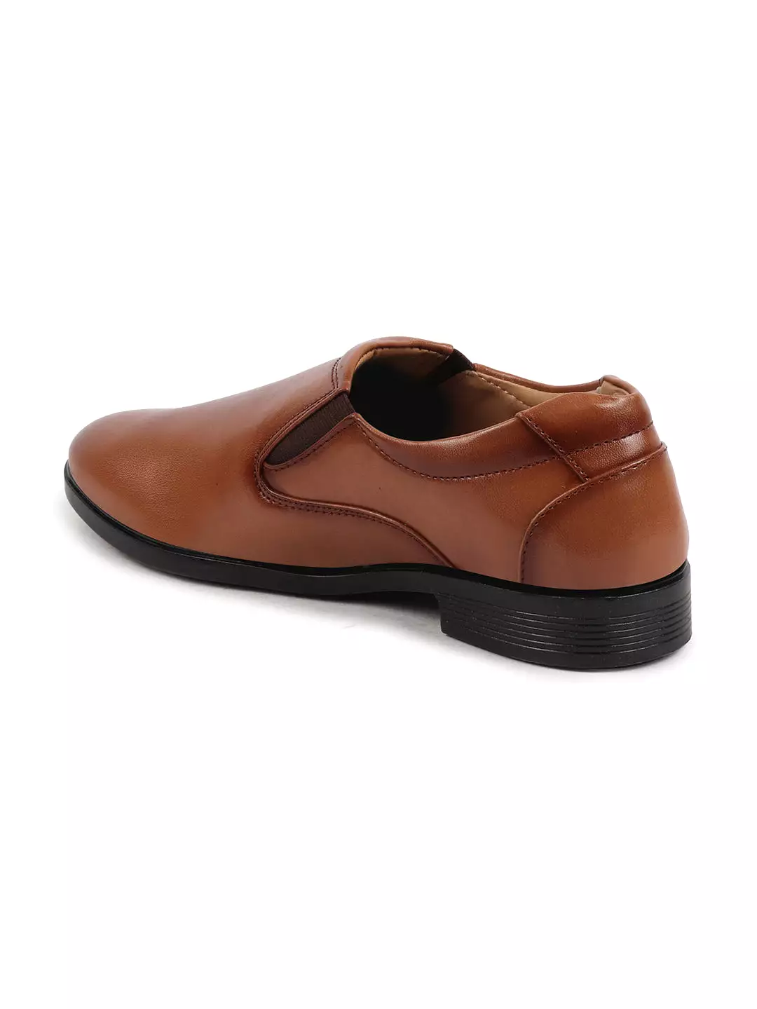 Men Tan Uniform Dress Anti Skid Sole Slip On Formal Shoes For Office|Work|Party