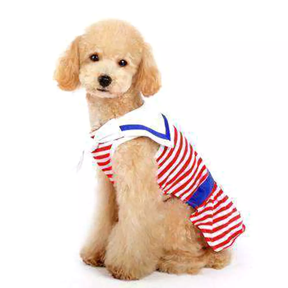 Nautical Stripe Dog Dress