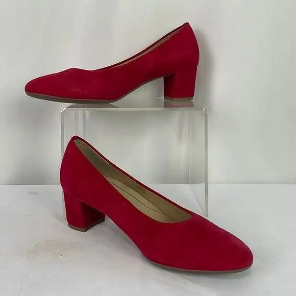 NEWAraRed Suede Block Heel Pumps